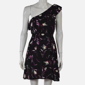 Floral one shoulder mini dress - XS